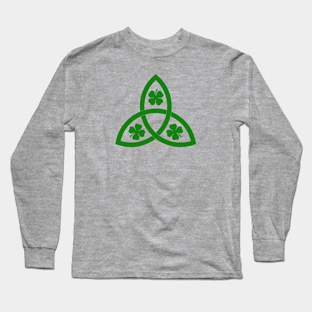 St. Patricks Day Clover Long Sleeve T-Shirt by POD Creations